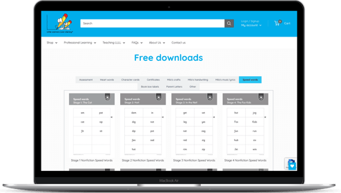 FreeDownloadsPage_Speed words